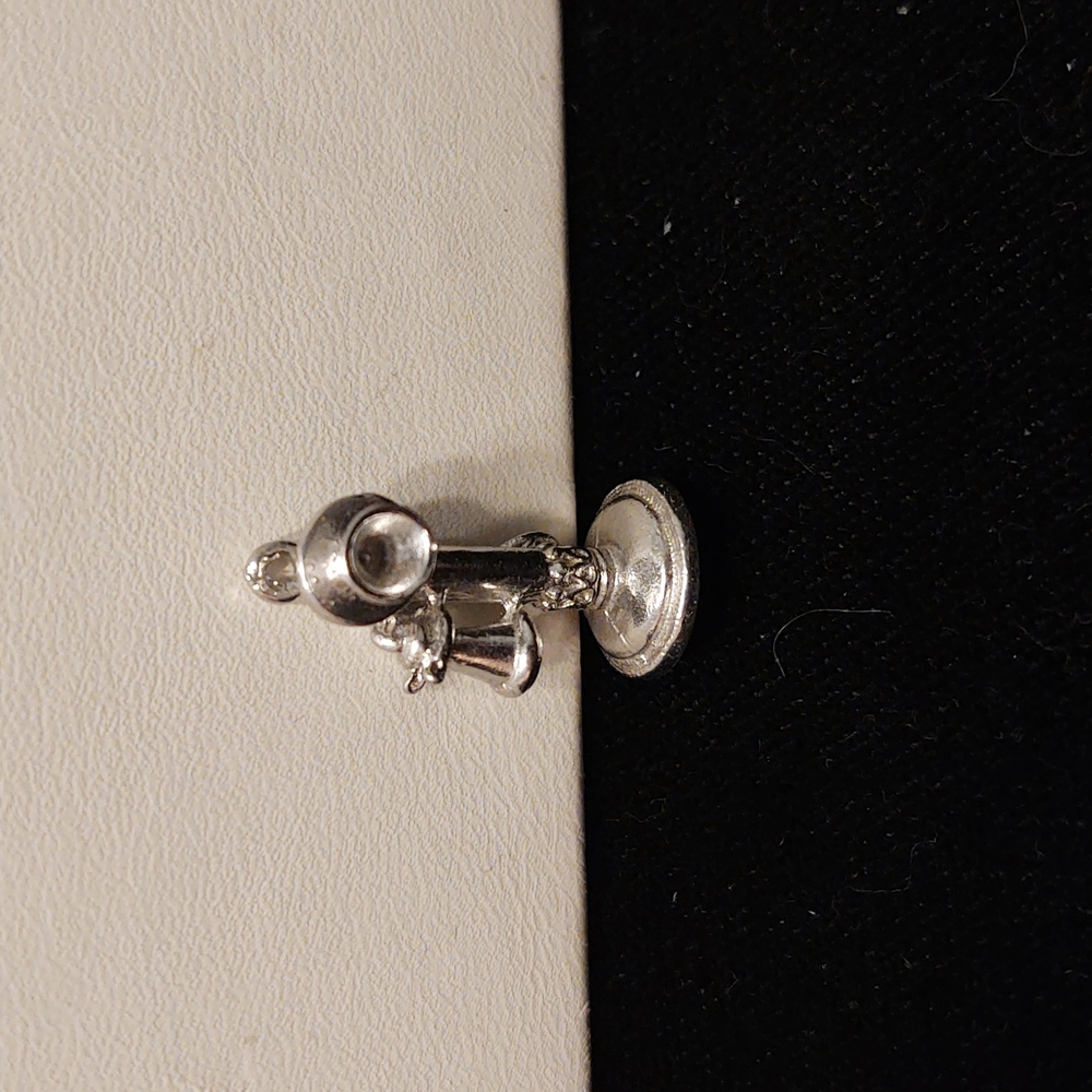 Candlestick Phone Sterling Silver Charm.